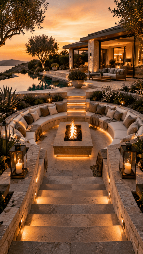 🥇 Best 1 Luxury Resort Style Sunken Fire Pits and Seating