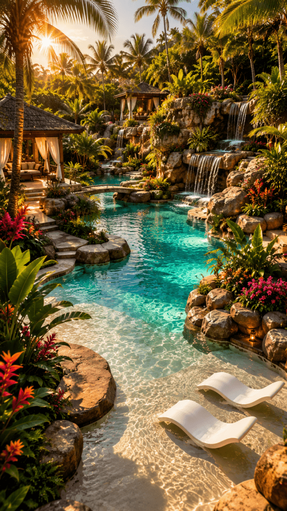 🥈 Best 2 Natural Lagoon Swimming Pool Ideas for a Tropical Paradise