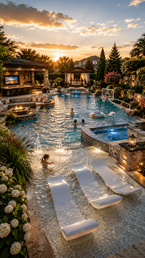 🥉 Best 3 Multifunctional Family Swimming Pool Ideas