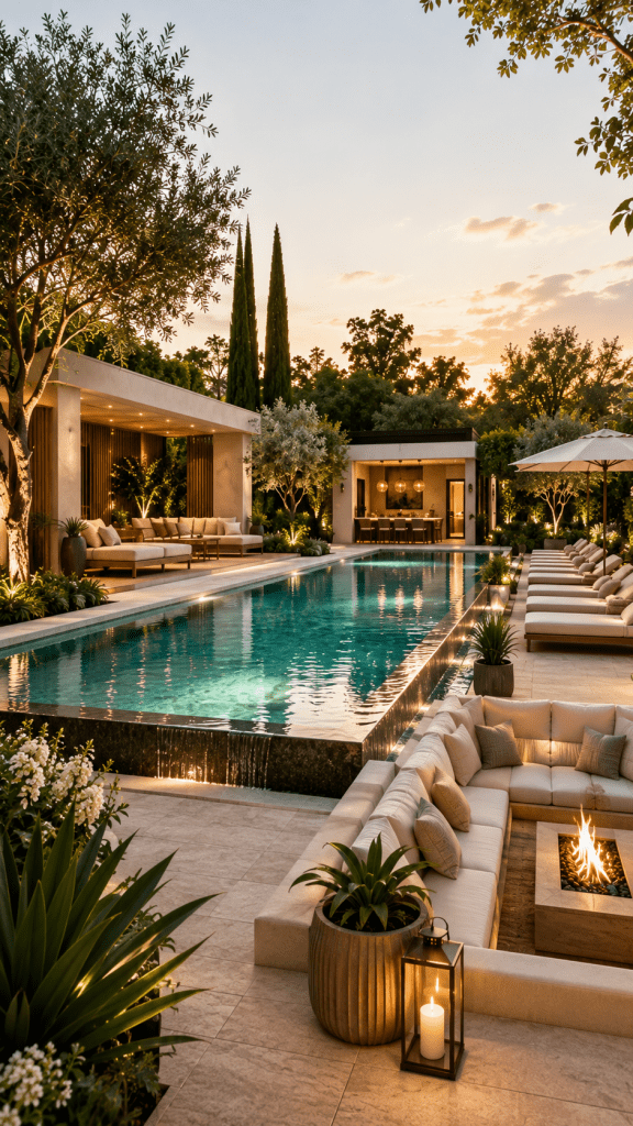 🥇 Best 1 Contemporary Garden Pool Designs with Resort Style Elegance