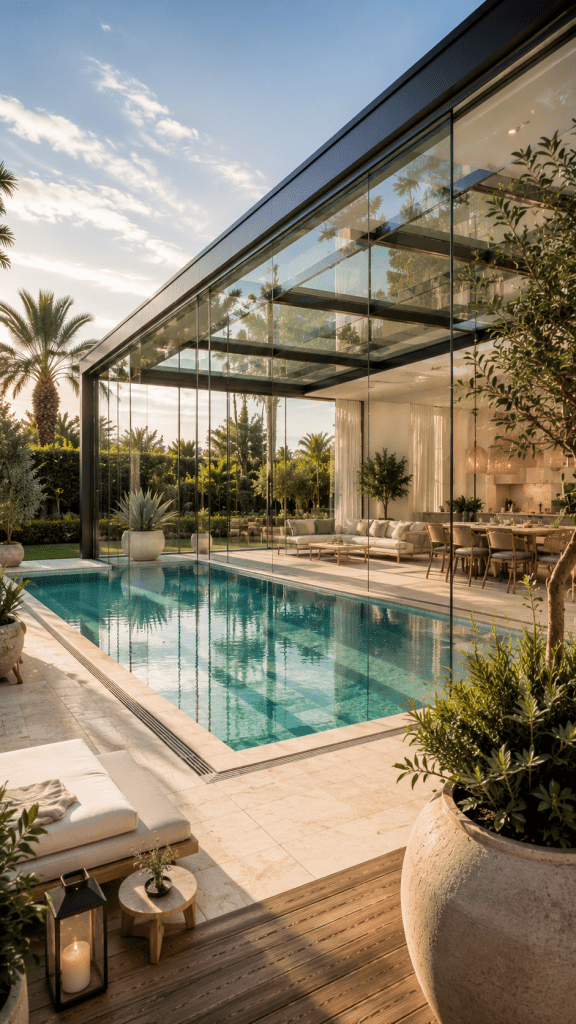 🥇 Best 1 Modern Frameless Glass Pool Enclosure