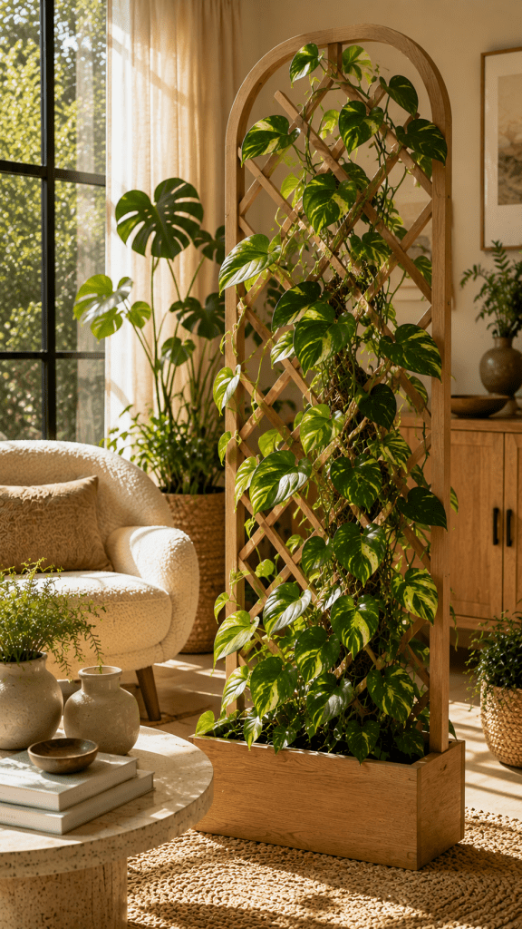 🥈 2. Decorative Wooden Trellis