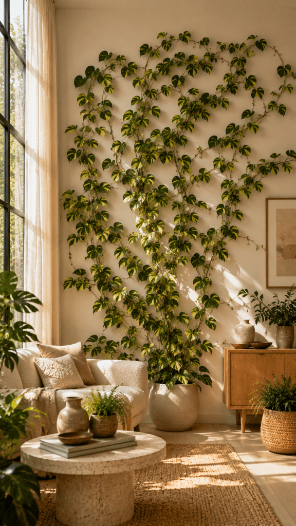 🥉 3. Indoor Living Wall Using Wall Mounted Supports