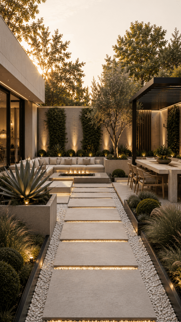 🥉 Best 3 Contemporary Courtyard Minimalist Backyard Landscaping