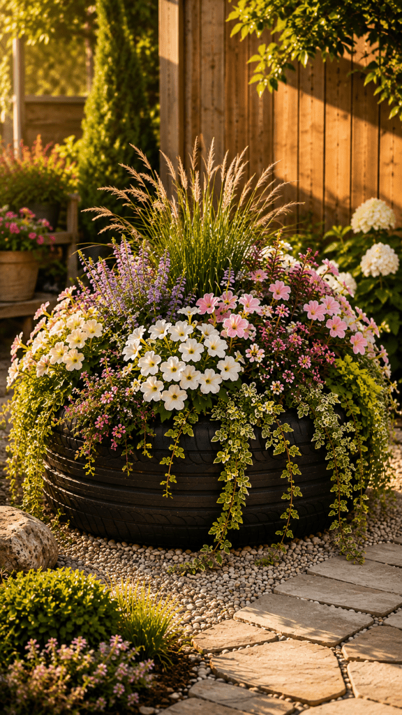 Platz 1 Oversized Statement Tire Planter ideas