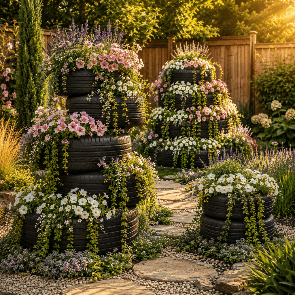 The 3 Best Stacked Tire Planter Ideas for an Eye Catching Garden Display