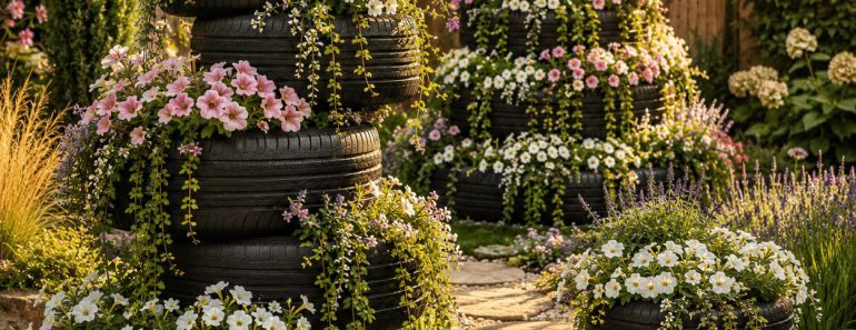 The 3 Best Stacked Tire Planter Ideas for an Eye Catching Garden Display