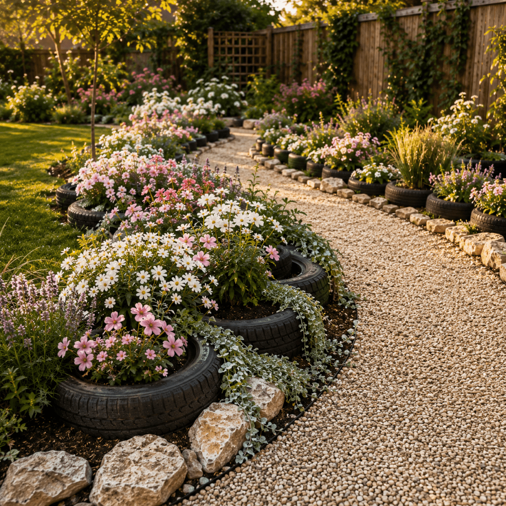 The 3 Best Tire Garden Border Ideas for Creative Flower Beds and Pathways