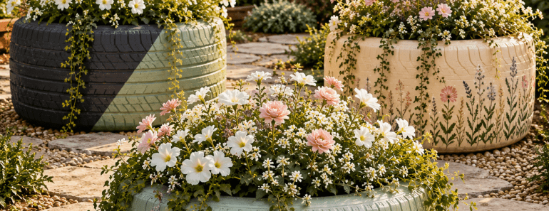 The 3 Best Tire Planter Painting Ideas That Make Old Tires Look Beautiful
