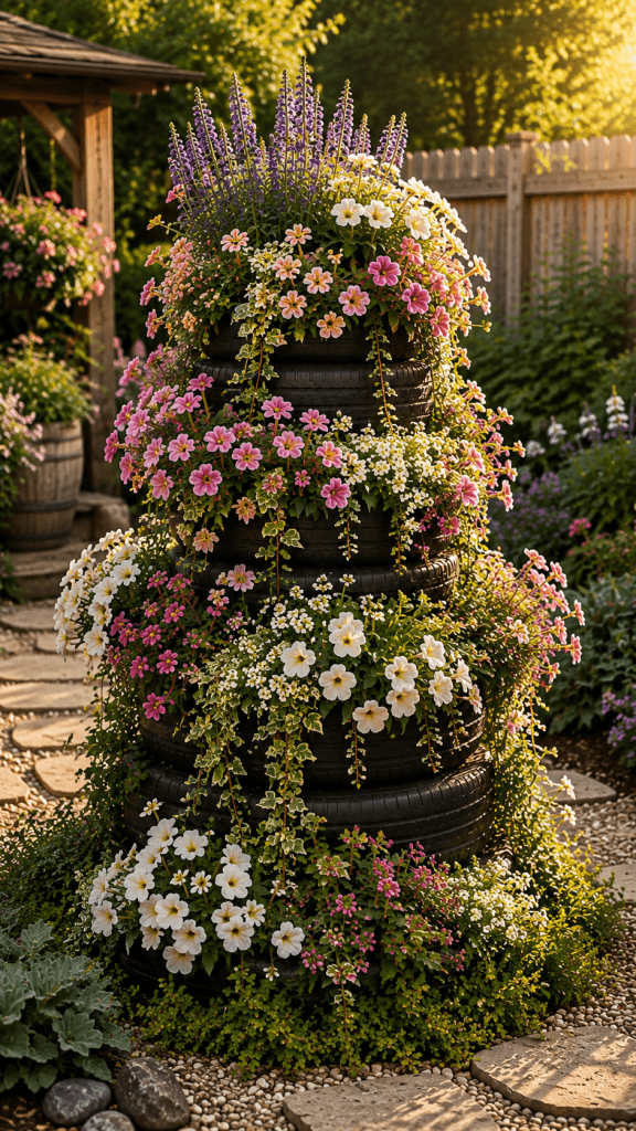 🥇 Platz 1 Cascading Flower Tower Tire Garden