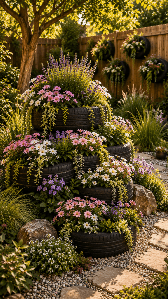 🥇 Platz 1 Layered Backyard Tire Flower Oasis