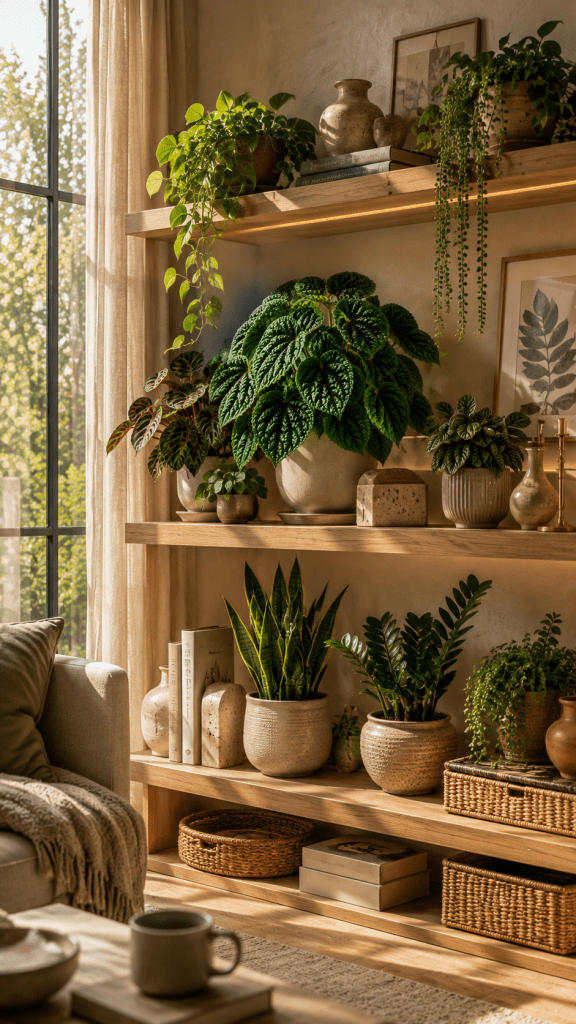 🥈 2. Design a Layered Indoor Plant Shelf