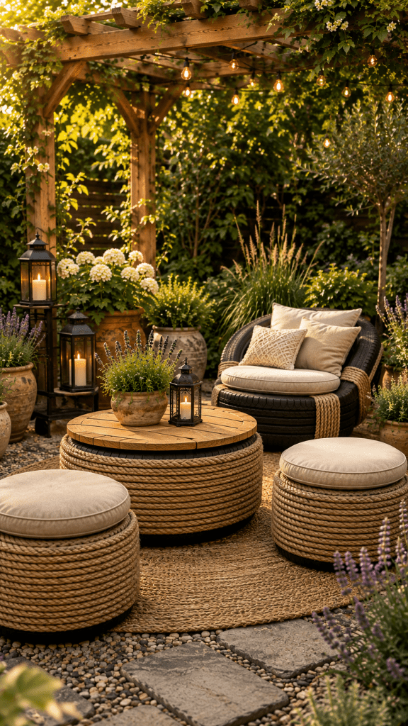 🥈 Best 2 Tire Upcycling Projects for Stylish Outdoor Furniture