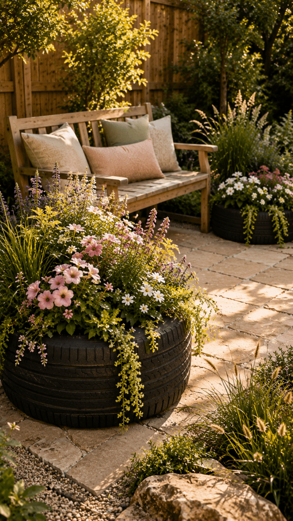 🥈 Platz 2 Tire Garden Patio Retreat