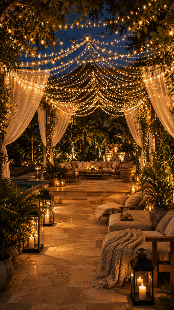 🥉 Best 3 Outdoor String and Fairy Lights Canopy Designs That Feel Like a Luxury Resort