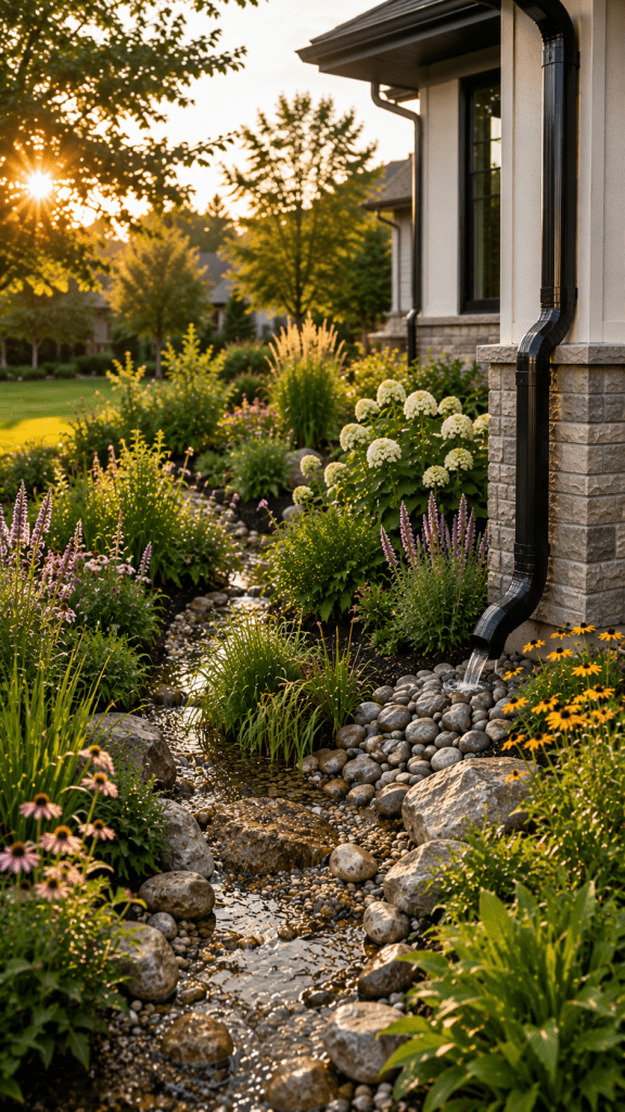 🥉 Best 3 Rain Garden Gutter Downspout Drainage for a Lush Eco Friendly Landscape