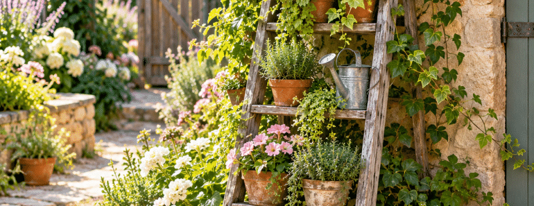 Best 3 Old Ladder Garden Ideas That Make Forgotten Ladders Look Beautiful Again