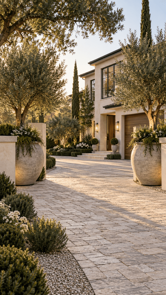🥇 Top 1 Driveway Planter Ideas With Oversized Sculptural Entrance Planters