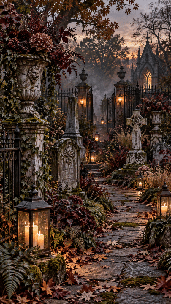 🥈 Best 2 Halloween Graveyard Garden Ideas With a Victorian Memorial Garden