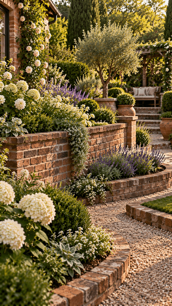 🥈 Top 2 Brick Landscaping Ideas With Garden Borders and Low Walls