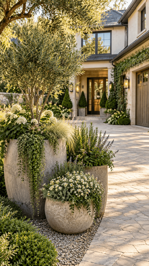 🥈 Top 2 Driveway Planter Ideas With Layered Greenery and Naturalistic Planting