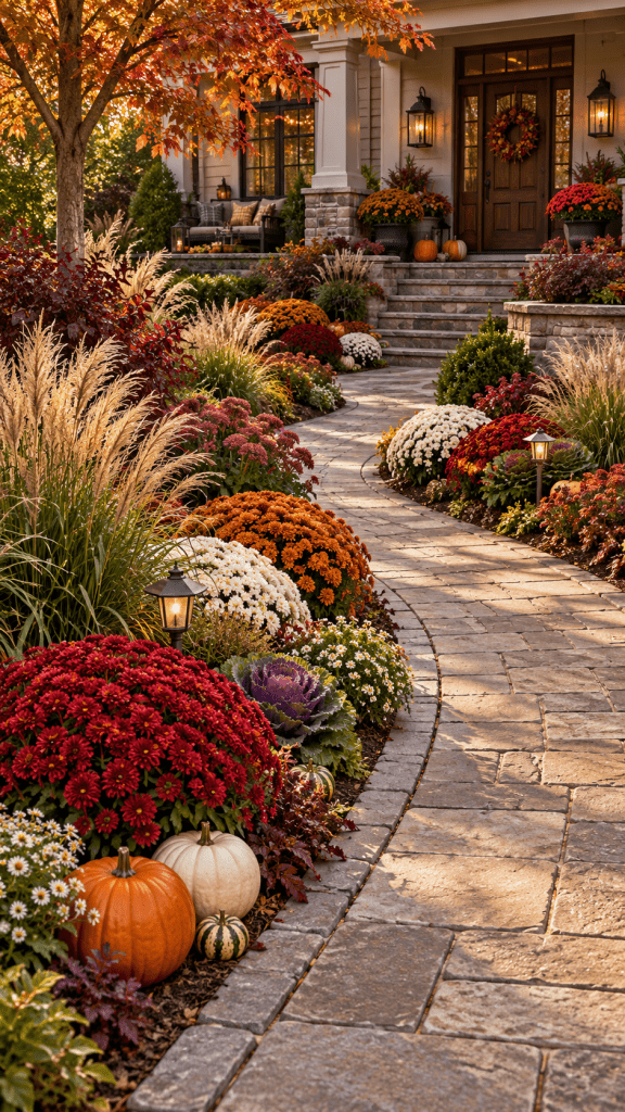 🥈 Top 2 Mum Garden Ideas for a Beautiful Fall Pathway