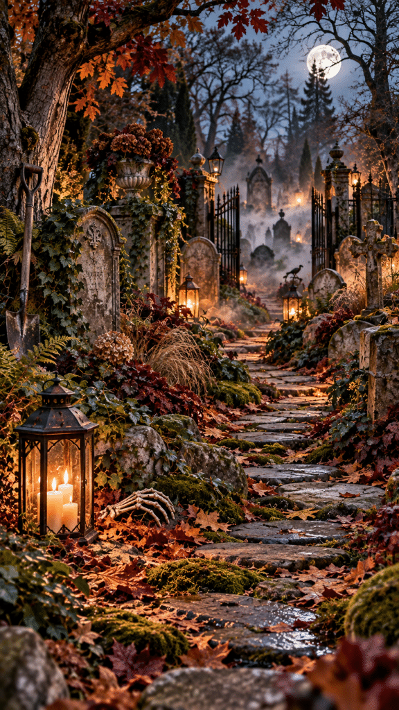 🥉 Best 3 Halloween Graveyard Garden Ideas With a Forgotten Graveyard Path