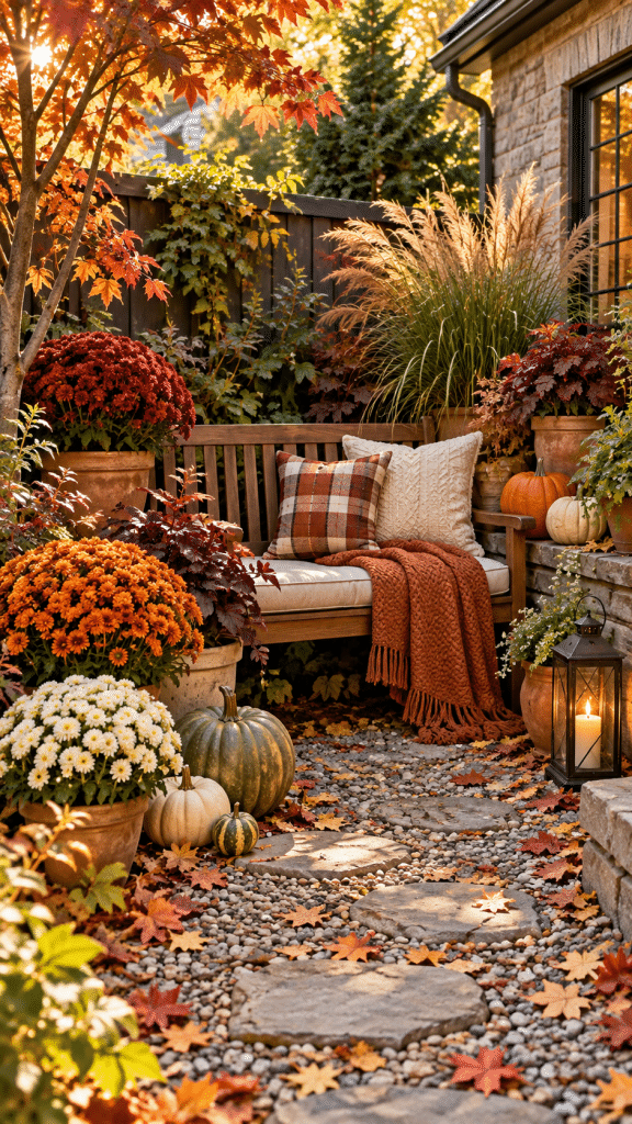 🥉 Best 3 Small Fall Yard Garden Ideas With a Cozy Harvest Garden Nook