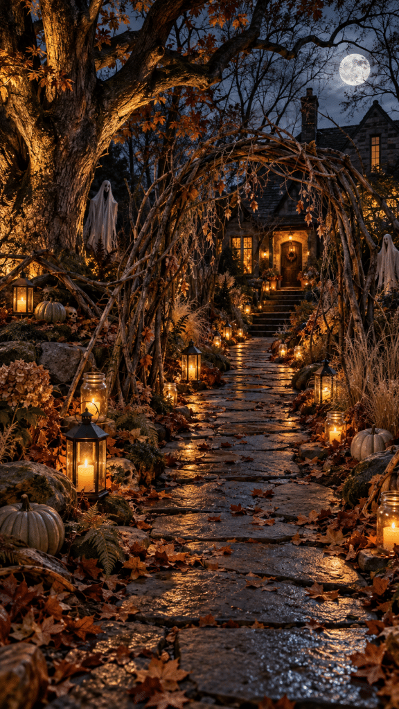 🥉 Best 3 Turn the Front Walkway Into a Moonlit Haunted Woodland Path