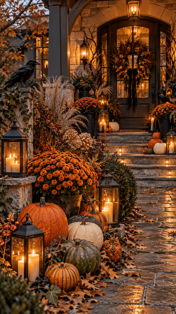 🥉 Top 3 Halloween Yard Ideas With Elegant Pumpkins Lanterns And Autumn Drama
