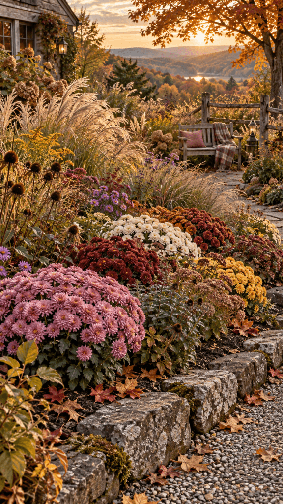 🥉 Top 3 Mum Garden Ideas With a Naturalistic Autumn Landscape