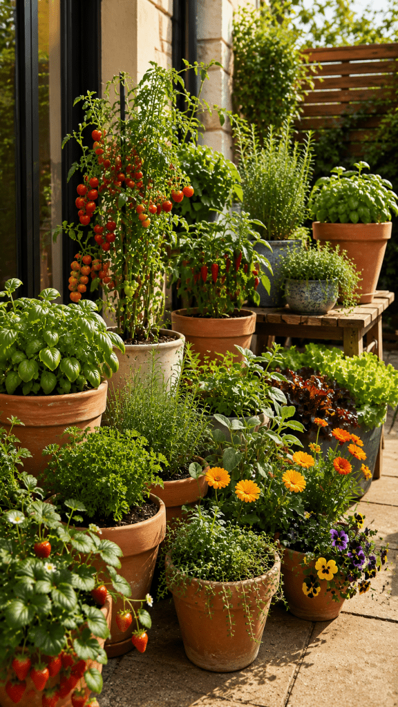 🥉 Top 3 Small Kitchen Garden Ideas With Containers and Herbs