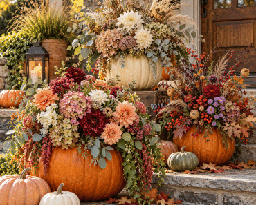 Best 3 Pumpkin Flower Arrangements for Outdoor Fall Decor That Make Your Porch Look Stunning