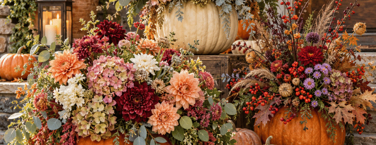 Best 3 Pumpkin Flower Arrangements for Outdoor Fall Decor That Make Your Porch Look Stunning