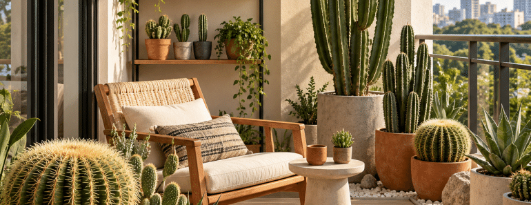 Best 3 Small Minimalist Cactus Balcony Garden Ideas That Make Tiny Outdoor Spaces Look Stunning