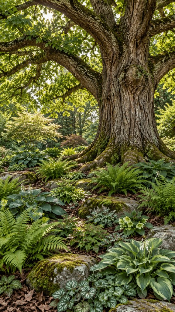 🥇 Best 1 Garden Under Oak Tree Ideas With a Layered Woodland Garden