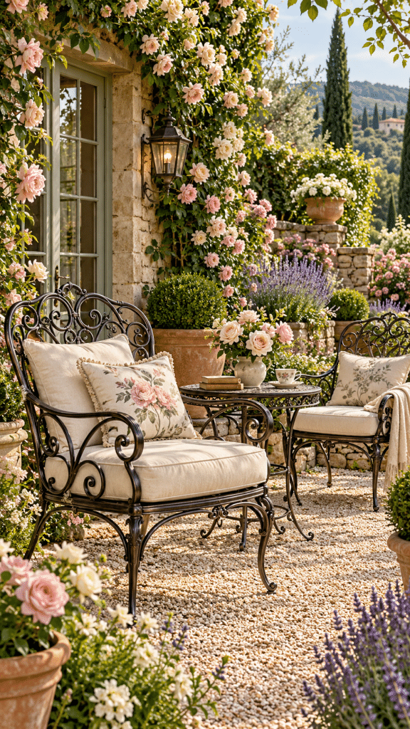 🥇 Best 1 Romantic Iron Garden Chairs and Armchairs With Elegant Curved Details