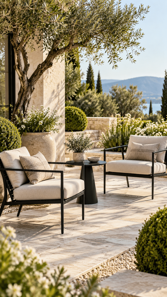 🥈 Best 2 Modern Iron Garden Chairs and Armchairs With Minimalist Black Frames