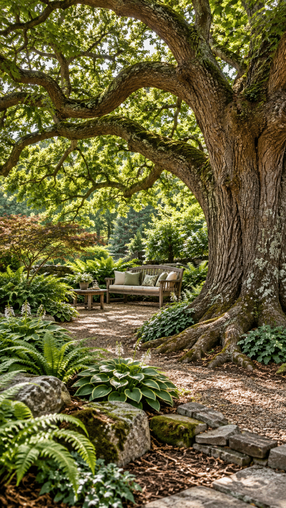 🥉 Best 3 Garden Under Oak Tree Ideas With a Quiet Garden Retreat